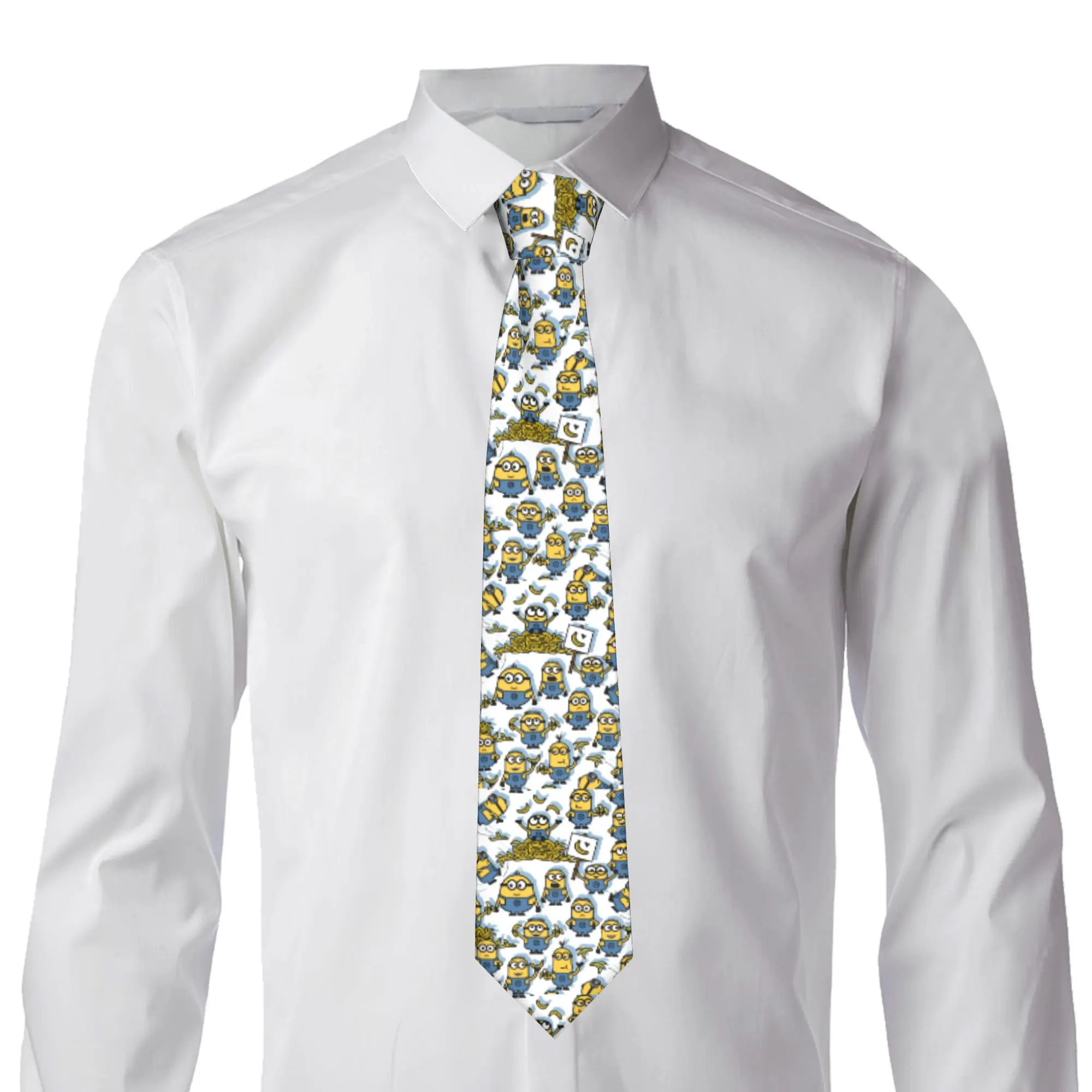 Custom M-Minioned Anime Necktie Mens Mens Suit Tie Manga For Thanksgiving Day