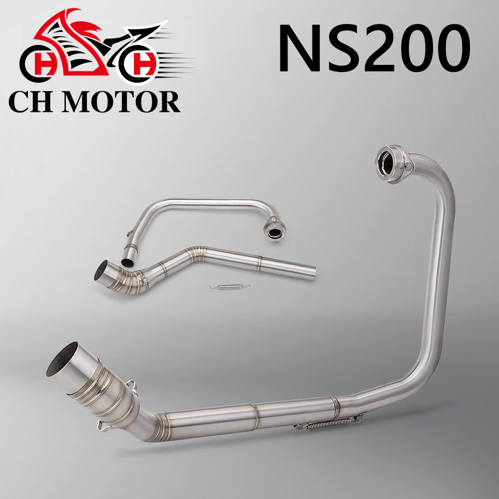Motorcycle NS200 High - Efficiency Exhaust Systems Escape 51mm Front Middle Link Pipe Connection For NS200