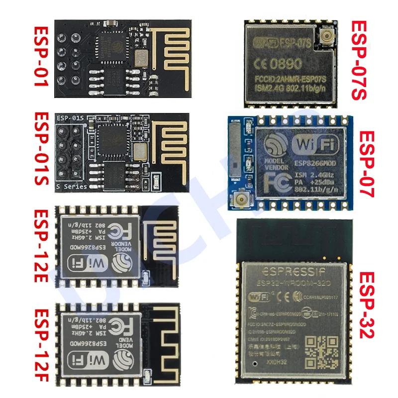 ESP-01 ESP-01S ESP-07 ESP-07S ESP-12 ESP-12E ESP-12F ESP-32 ESP8266 WIFI wireless module wireless transceiver 2.4G