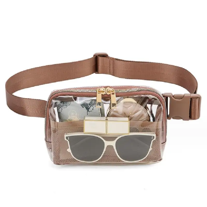 Fashionable Versatile Transparent Waist bag Nylon Waterproof Chest Bag Outdoor Sports Running Crossbody Waterproof  Waist Bags view 2