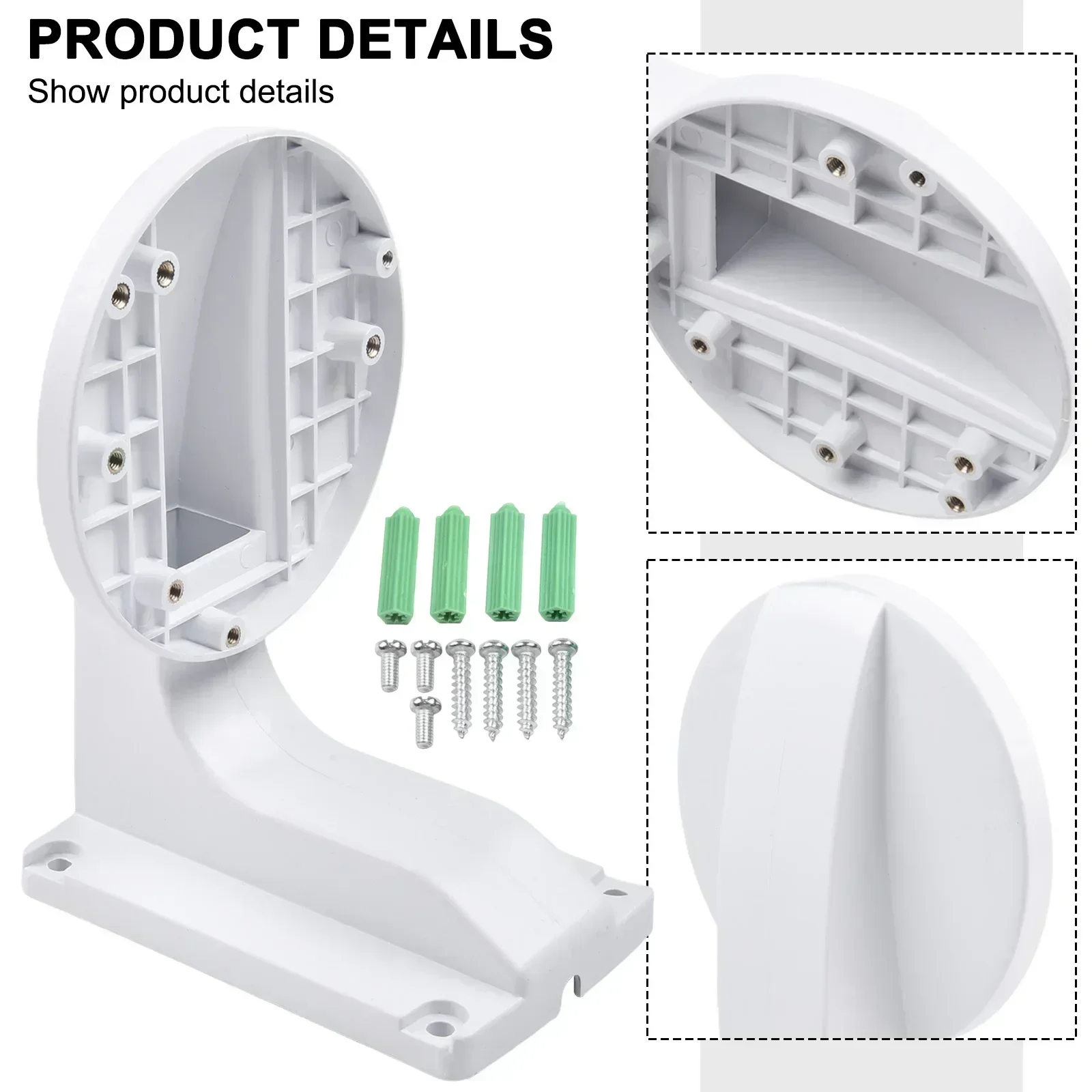 Imagem -03 - Suporte de Parede Interno de Plástico Ds1258zj Suporte para Câmera Dome Hikvision Ds2cd2132-i Montagem de Câmera Peças de Suporte Traseiro