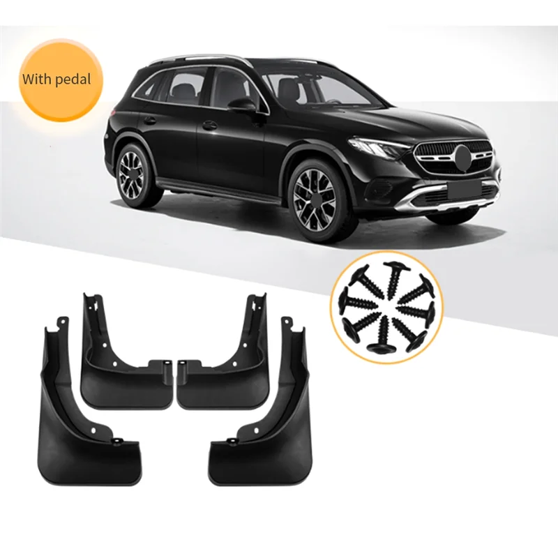

A90Q-Car Mudflapor For Mercedes Benz GLC With Pedal 2023+ Fender Mud Guard Flap Splash Flaps Mudguards Parts Accessories