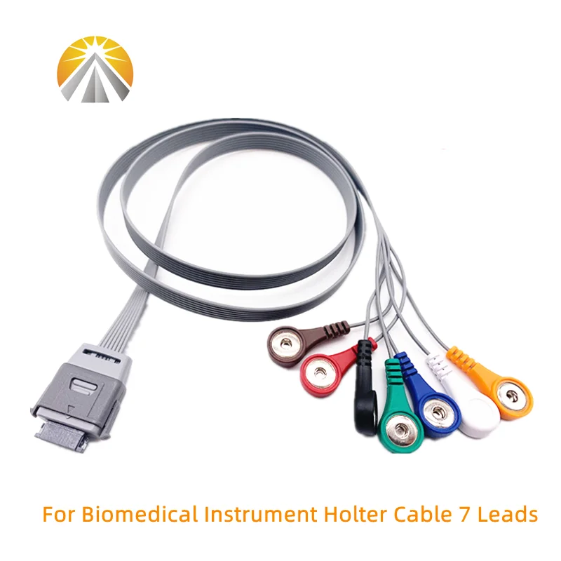 One Piece Holter Cable 26 Pin 5 Lead 7 Wires 10 Leadwires Snap 4.0 For Biomedical Instruments BI9000 BI9800 BI6812 BI6803 BI6612