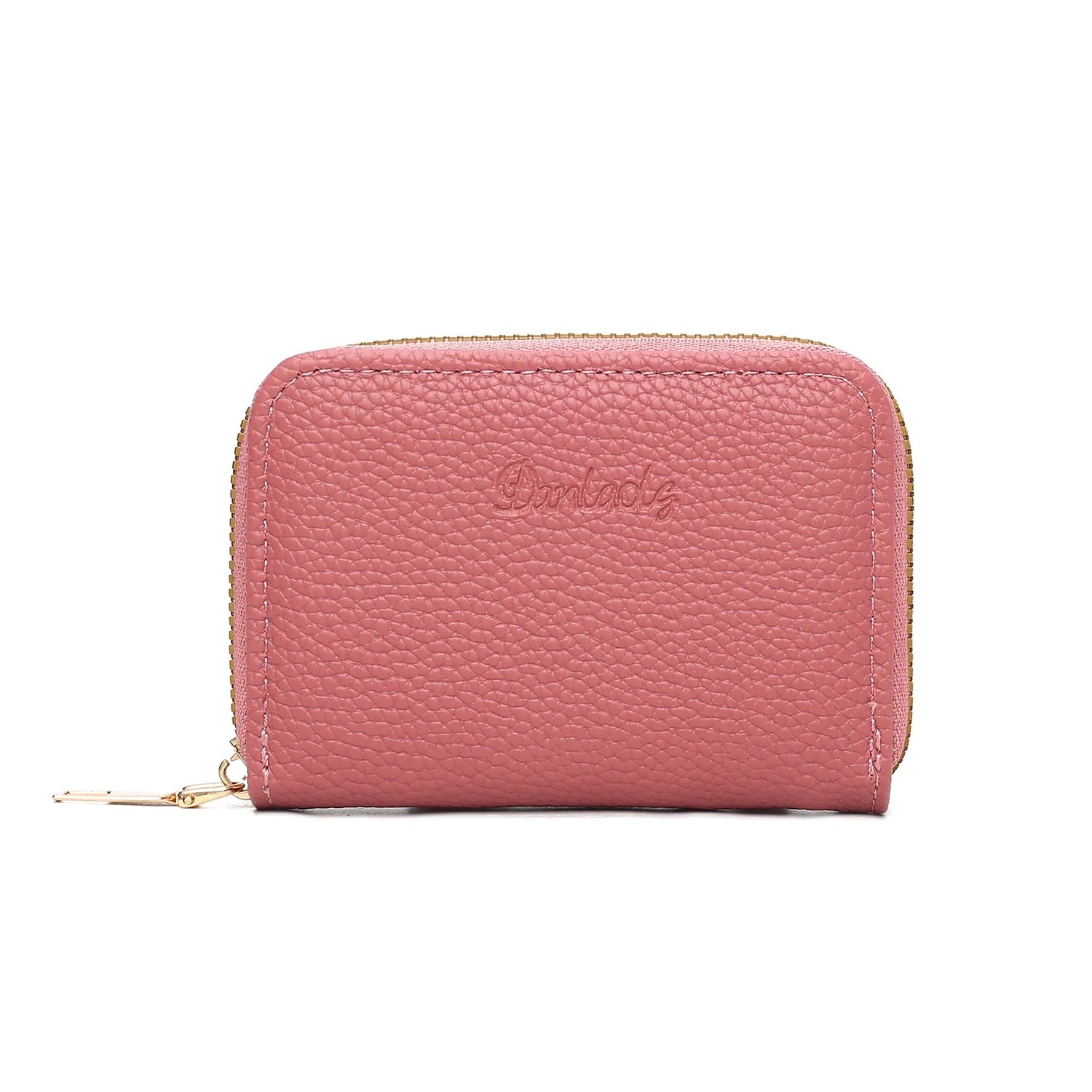 

Card Bag Solid Color PU Material Zipper Credit Card Bag Women's Wallet Business Card Storage Bag