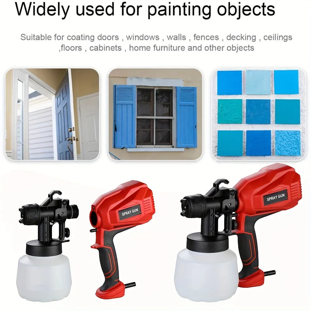 1 Set 3 Nozzles Easy-to-Use Electric Paint Sprayer For Furniture, Fence, Car Bicycle And Hair Sprays Latex Paint