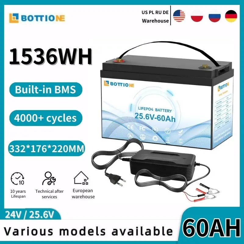 

Бесплатная доставка налог 24 В 60 Ач Lifepo4 аккумулятор встроенный BMS литий-железо-фосфатный БУТИННЫЙ 25,6 В 60 Ач для лодочного моторного инвалидной коляски