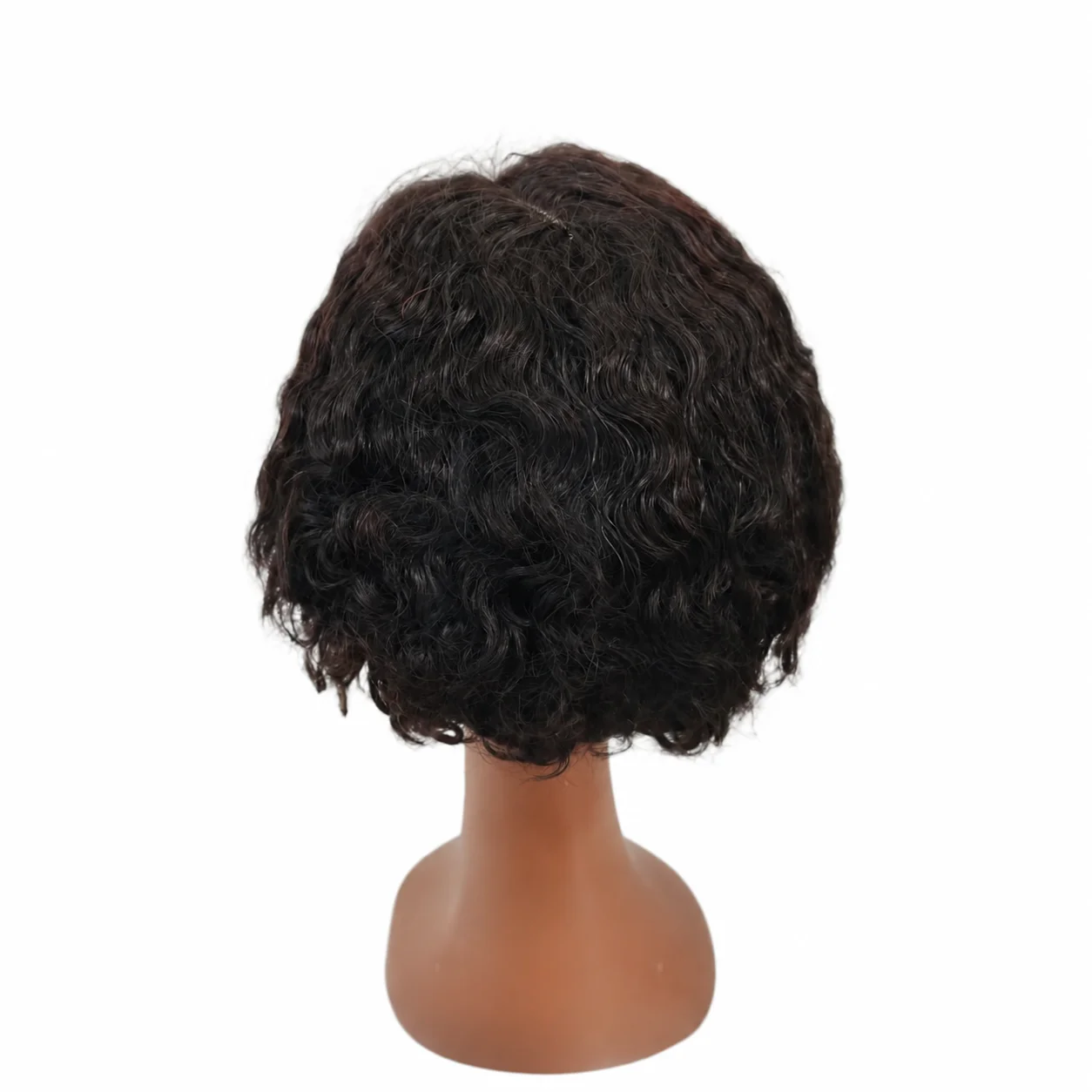 TIMOPOL 6-inch Short Wavy Hair Wig - Parted on the Front Side Wig - Human Hair Wig - Pre-stretched baby Hair Without Glue Short Wavy Hairstyle - High-definition Lace Wig