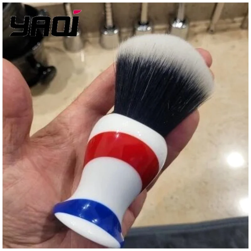 YAQI Shaving Foam Brush Handle 30MM Monster Barber Pole Color Mens Shaving Brush Wet Shave Tools Mens Grooming Tools