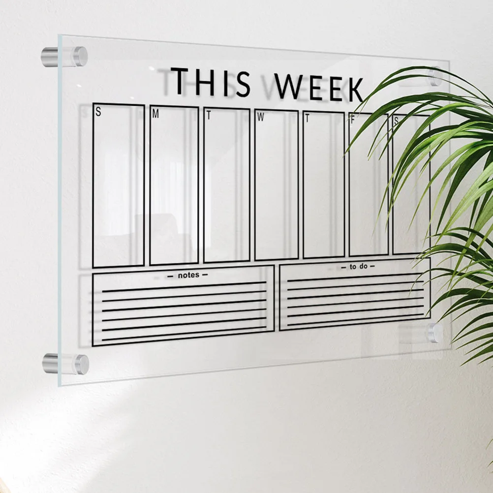 1 Set Clear Acrylic Dry Erase Small Message For Students Weekly Planner Note Board Office Home School Use Bulletin Board Sets