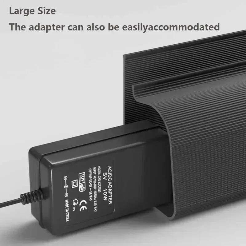 1pc Self Adhesive Under Desk Cable Management Tray Power Wire Hider Strip Cord Holder No Drilling Wire Organizer Cable Raceway