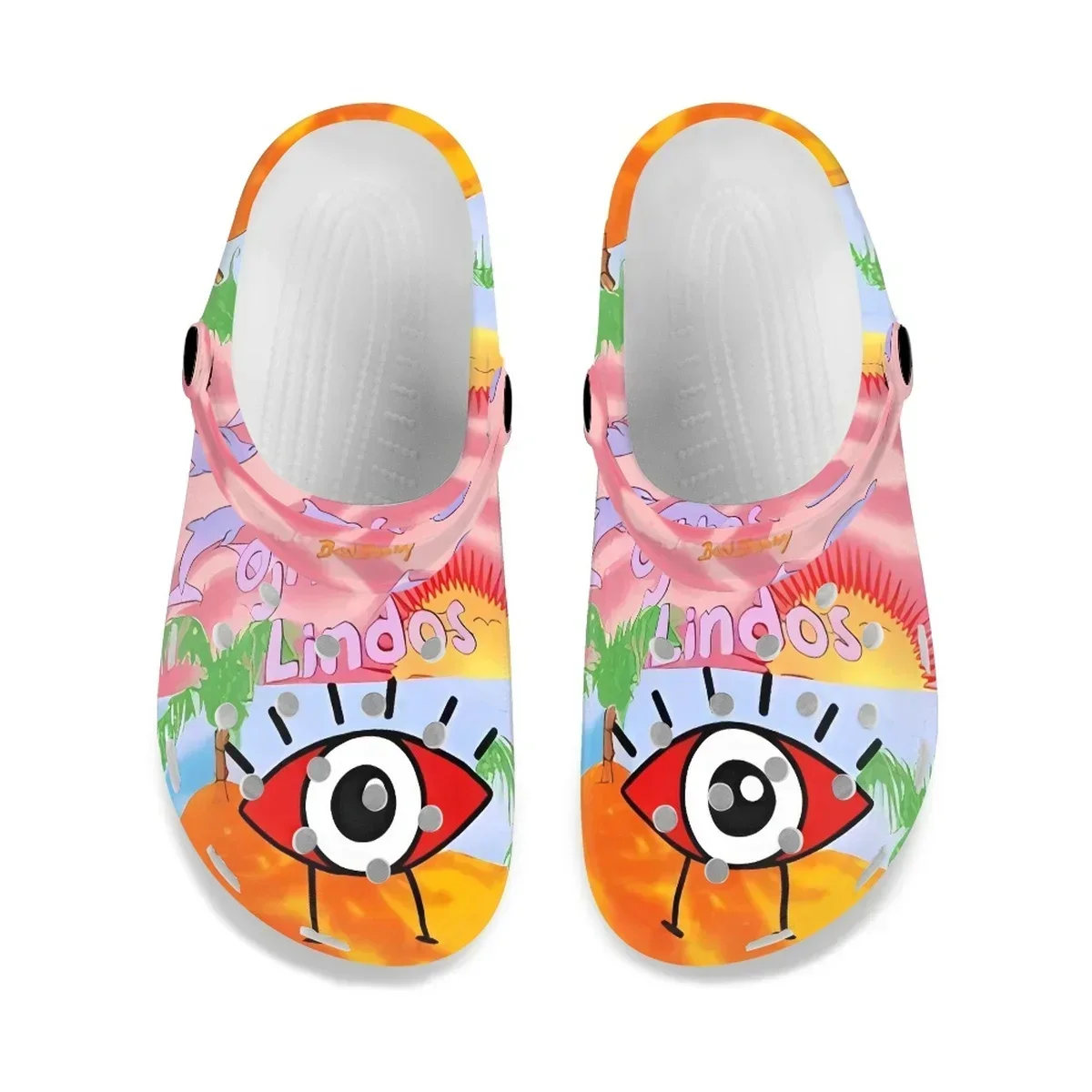 Anime Unisex Clogs EVA Hole Shoes For Men Bad Bunny A Summer Without You Breathable Sandals Adult Outdoor Slippers