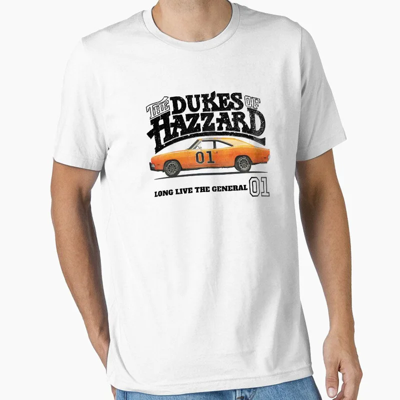 Retro Dukes of Hazzard Vintage Hazzard County Racing Graphic T-Shirt General Lee 01 Muscle Car Tee Classic 80s TV Fan Gift Tops