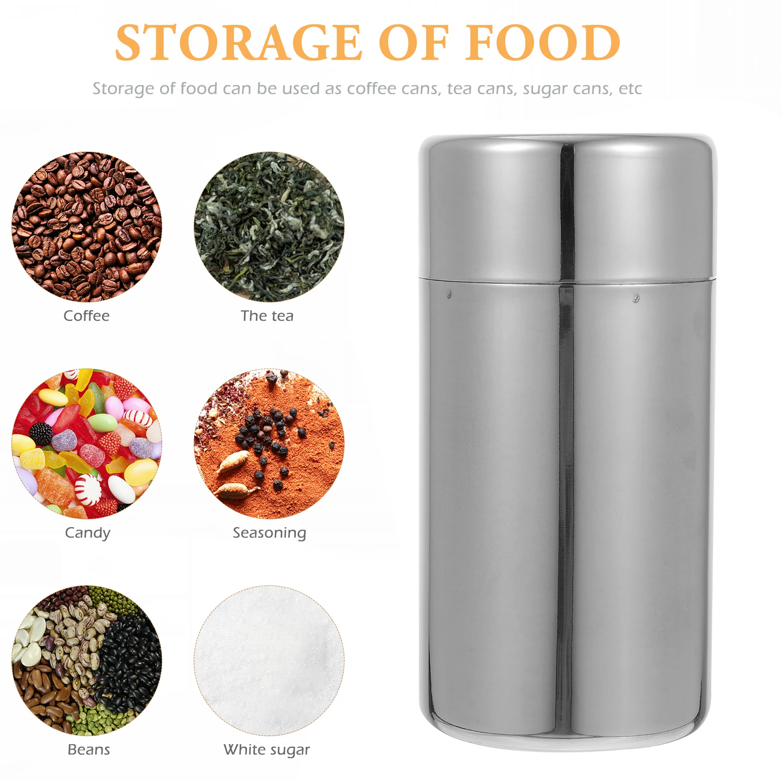 

Household Stainless Steel Airtight Cans Compact Metal Boxes Scented Storage Cans Home Tea-Leaf Jar Sealed Tea Jars Decorative