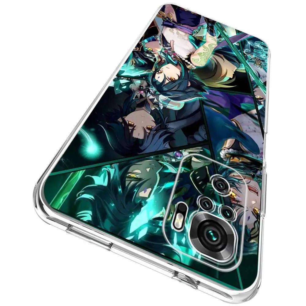 Phone Case For Xiaomi Redmi Note 13 12 5G 9S 9 8 10 11 Pro Plus 4G 9T 13C 12C10C 9C 9A 7 Cover Genshin impact ayato wanderer