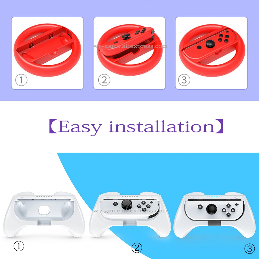 NintendoSwitch Accessories Racing Steering Wheel Nintend Switch Handle Grips Nitendo Joycon Cap for Nintendo Switch OLED Gamepad