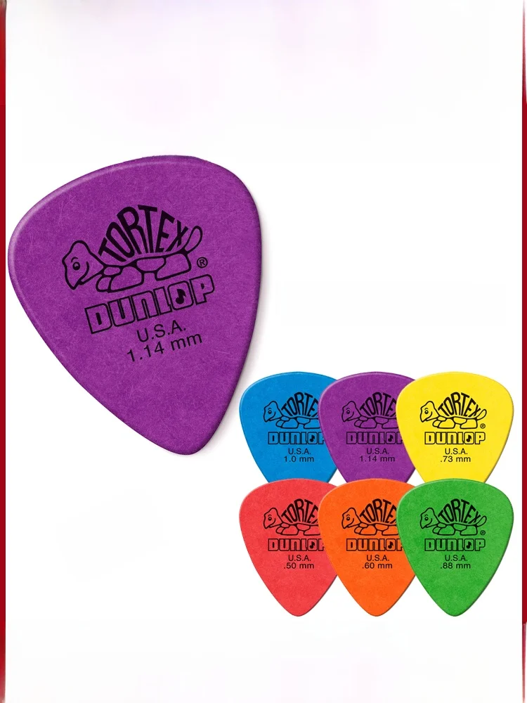 Palhetas de Guitarra Dunlop Tortex 418 Fabricadas nos EUA, Antiderrapantes, Universais, Pequenas, Acessórios para Guitarra Folk
