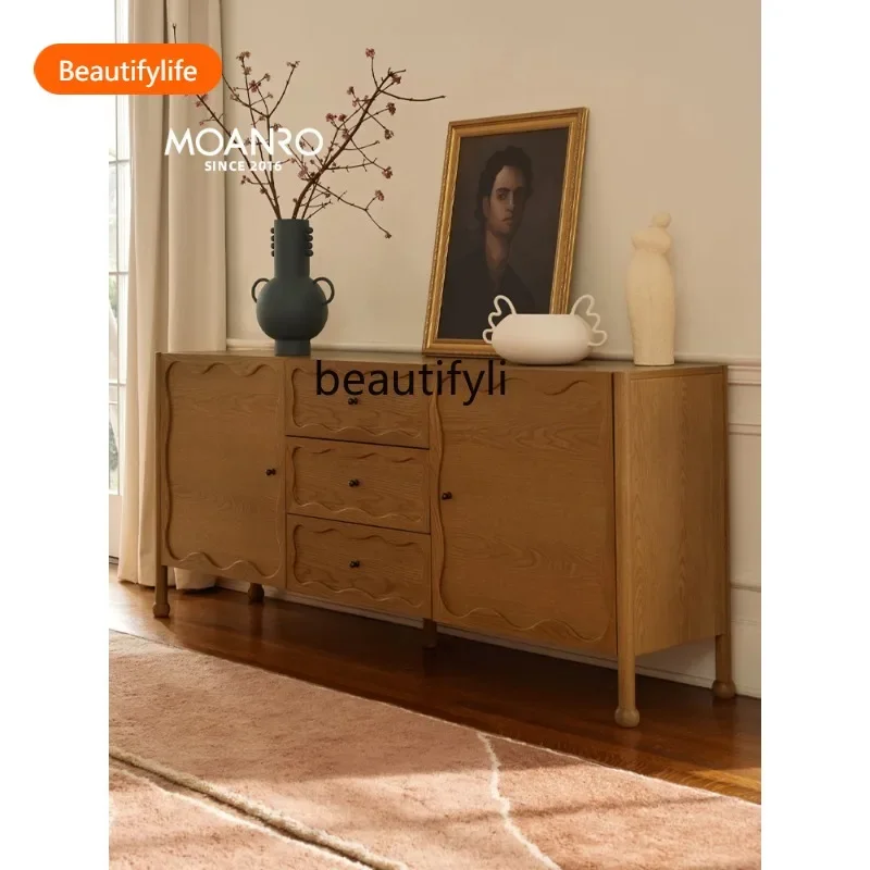 Solid wood medieval chest cabinet, living room against the wall, storage entrance, storage wine cabinet, side cabinet