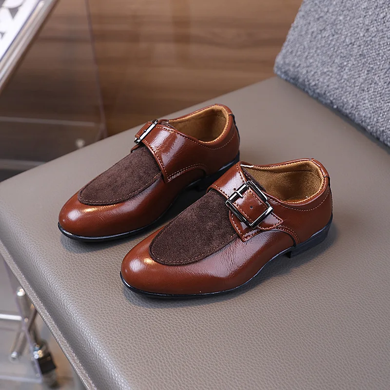 

2025 Children Casual Leather Shoes for Boys Autumn New Fashion British Style Soft Sole Anti-slippery Versatile Performance Shoes