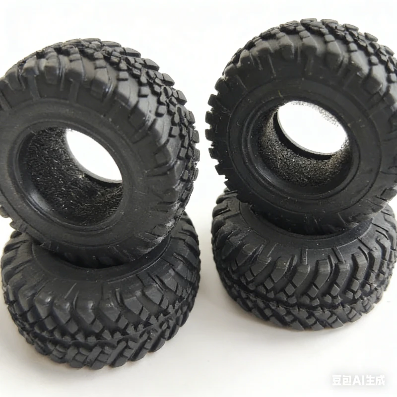 

4WD RC Off-Road Hollow Tires 34/37mm - Soft Rubber Wear-Resistant Rustproof Tyres with Foam Insert High Grip Shock-Absorbing