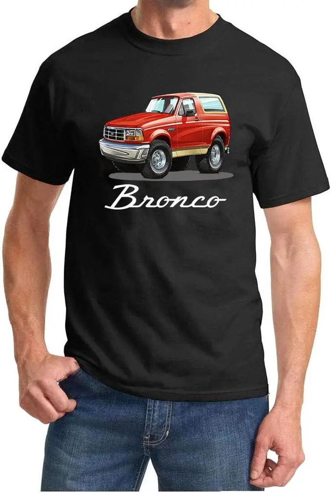 1992-96 Ford Bronco Truck Classic Cartoon Design Tshirt