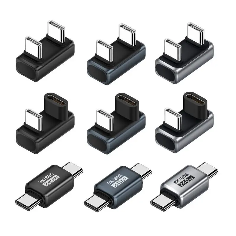 1Pcs USB-C Male To Female Adapter USB4 Connecter 240W 80Gbps 8K 60Hz USB C Adapter For Thunderbolt 5/4/3 Laptop Phone 16 Pro Ma