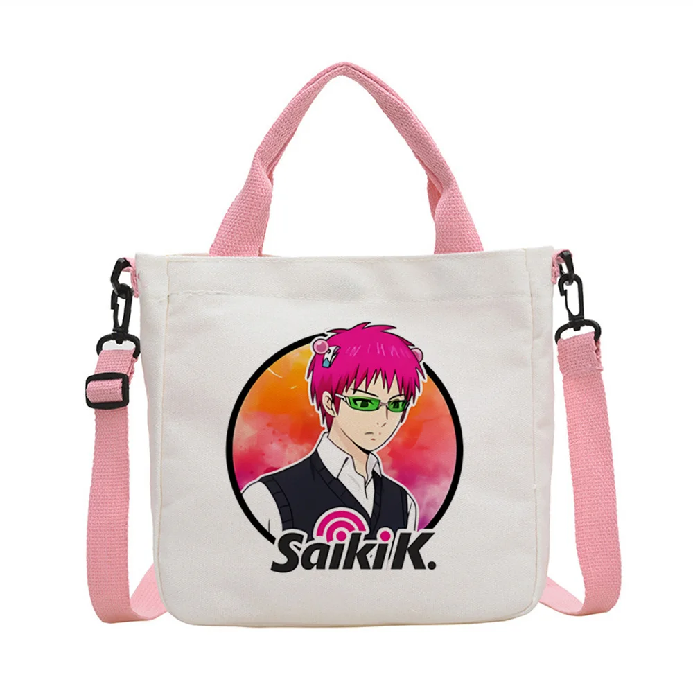 Saiki k tote bag sac cabas canvas  foldable shopper grocery woman