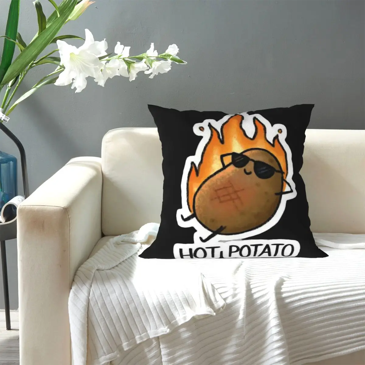 Fisher Potato Square Pillowcase Pillow Cover Cushion Decor Comfort Throw Pillow for Home Bedroom