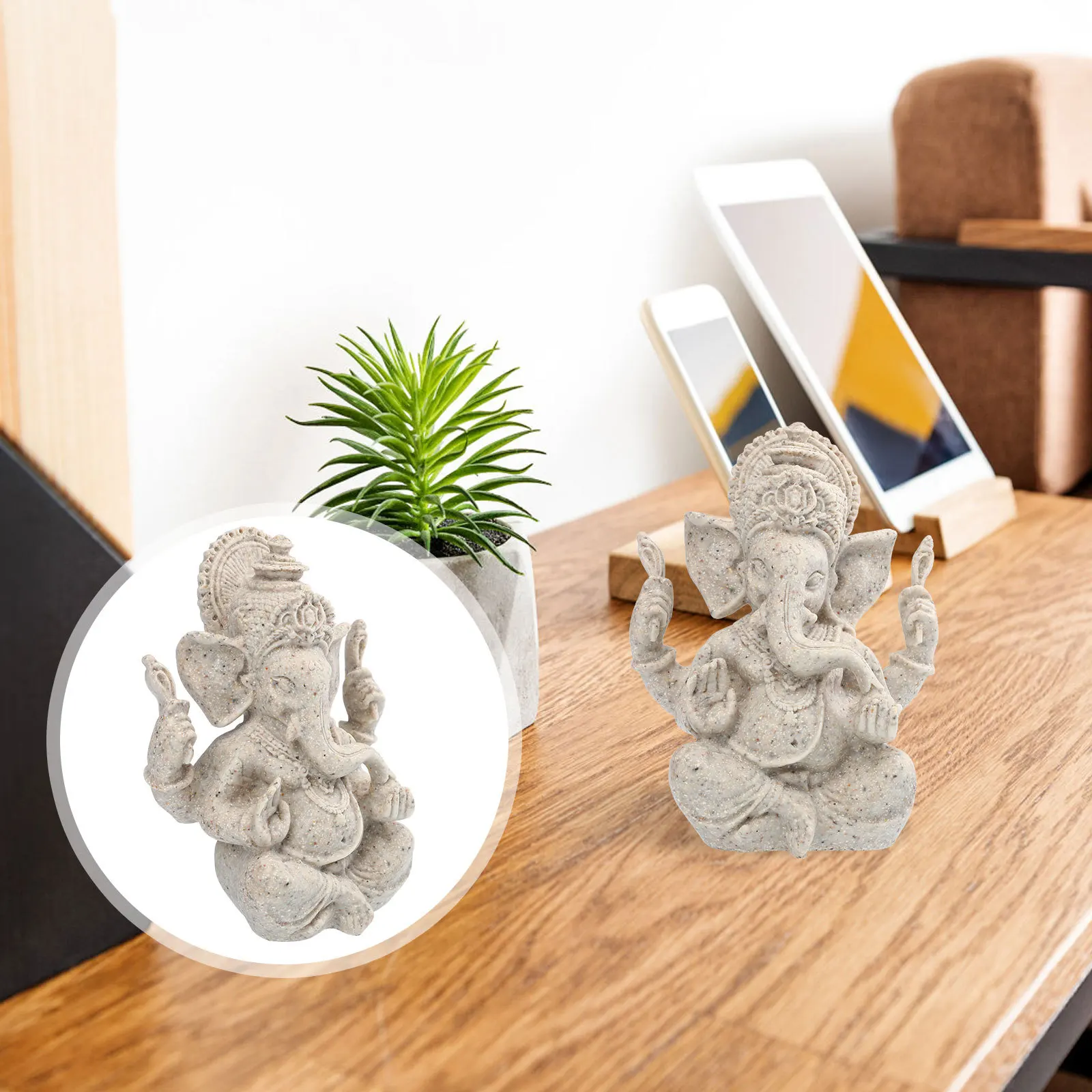 

Elephant God Statue Resin Elephant God Sculpture Feng Shui Wealth Desktop Ornament Living Room Office Decor Shui Ornament