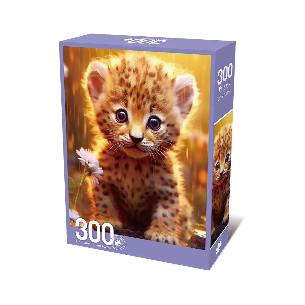 จิ๊กซอว์ปริศนาสําหรับผู้ใหญ่/เด็ก 300 ชิ้นจิ๊กซอว์ปริศนาครอบครัวเกมของเล่นสําหรับตกแต่งบ้านปริศนาสิงโตน้อยน่ารัก