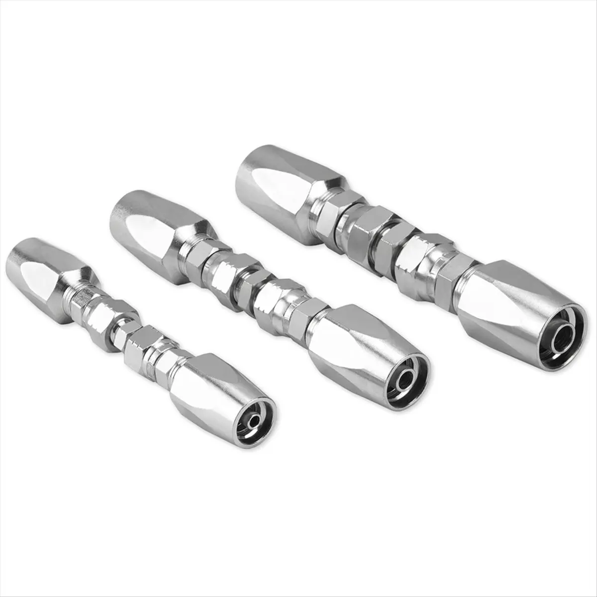 Reusable Hydraulic Hose Fittings Repair Kit,1/4In,3/8In,1/2In ID Hydraulic Hose Fittings,Hydraulic Hose Field Repair Kit