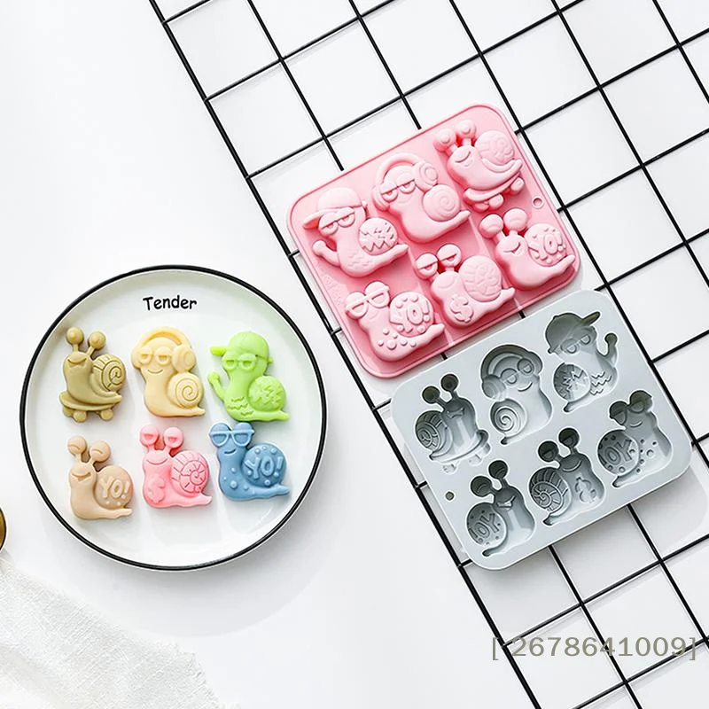 ⚑Chocolate Mold Snail Silicone Mold For Cake Gummy Jello Ice Cube, Cake Decoration Soap Mold Silicone Baking Mold