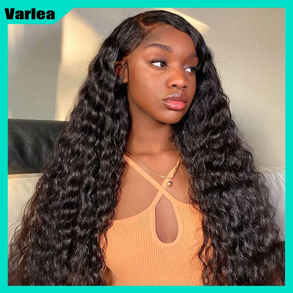 Varlea Brazilian Curly Hd Lace Wig 13x6 Human Hair Water Wave Human Hair Wig 13x4 Lace Front Wigs Deep Wave Black Wig For Women