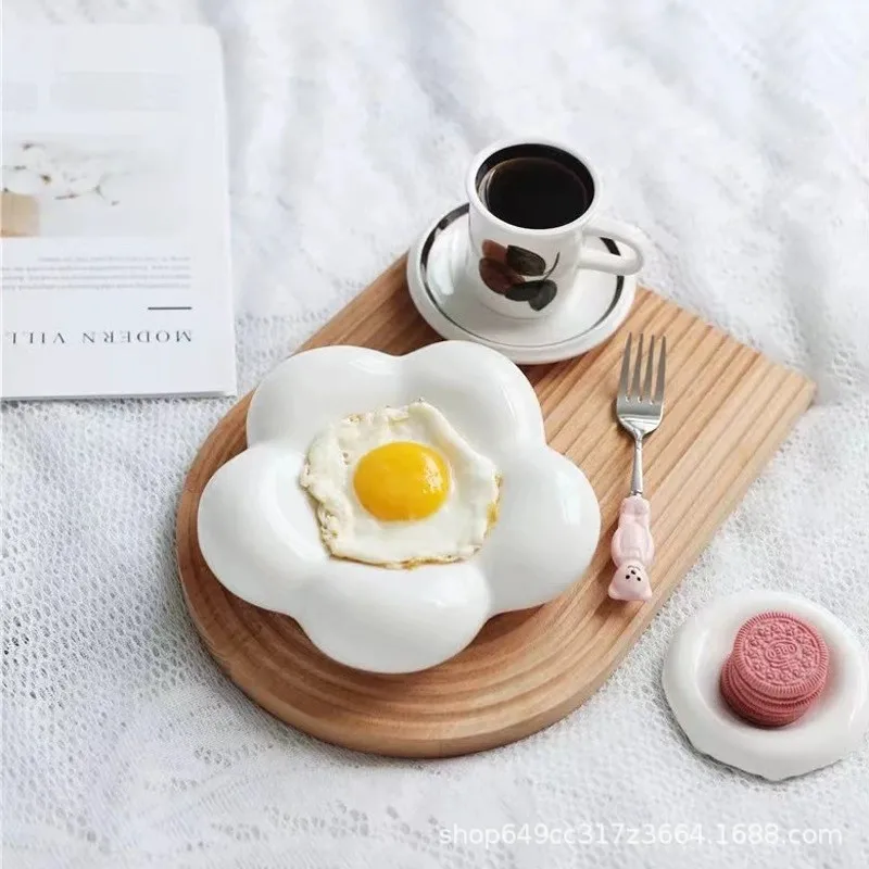 

Western Food Display Tray Artistic Cuisine White Tableware Heated Buffet Platter Hotel Restaurant Cold Dishes Personalized Plate