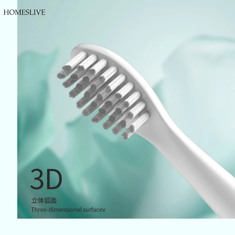 HOMESLIVE Vibrating Electric Toothbrush Charging Ultrasonic 5 Modes Replacement Head Waterproof Powerful Cleaning Travel Kit