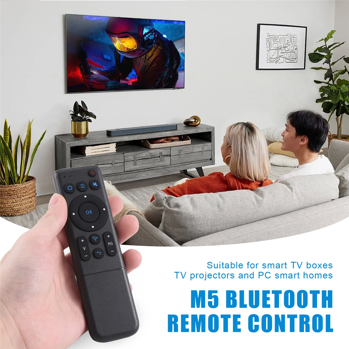 T70C M5 Bluetooth 5.2 Air Mouse Telecomando wireless per apprendimento a infrarossi per Smart TV Box Proiettore TV e PC Smart Home