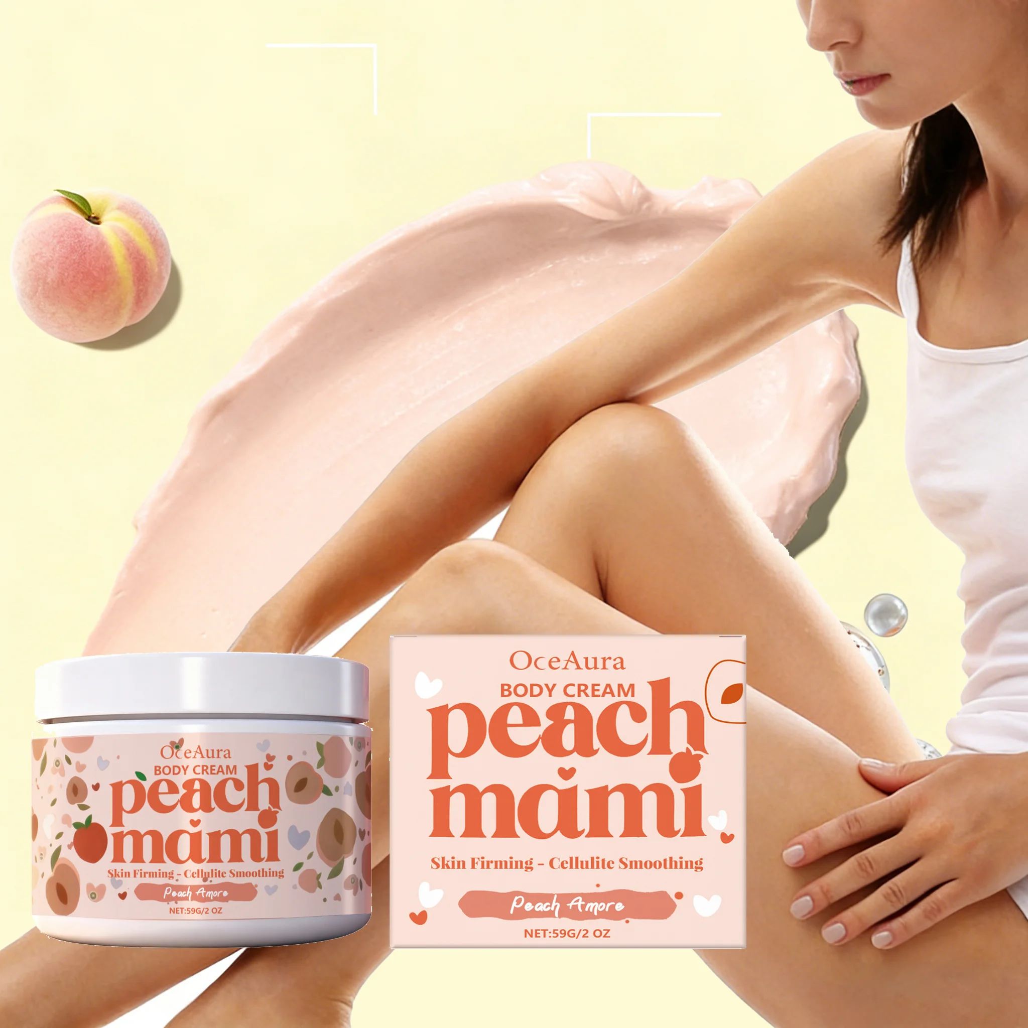 Peach Firming Cream Tightening Lifting Skin Bleaching Remove Melanin Improve Dullness Sagging Body Brightening Nourish Cream