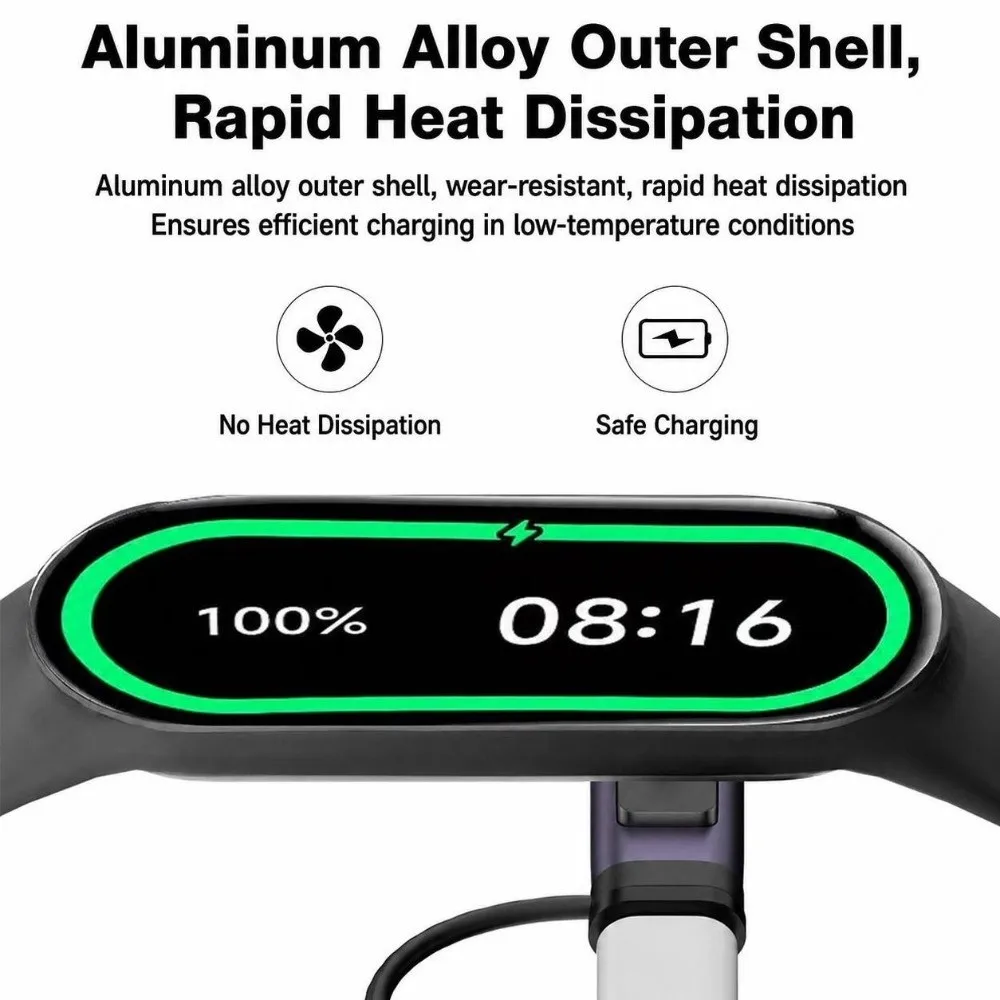 N52 Magnetic Magnetic Charging Adapter Aluminum Alloy USB-C Converter for Xiaomi Smart Band 8/9/10/Pro/Redmi Watch 4/5