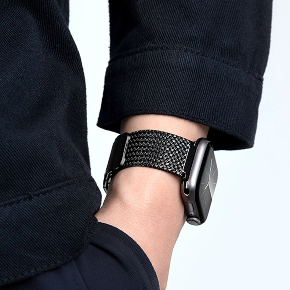 Pasek ze stali nierdzewnej do Apple Watch Band Ultra 2 49mm Iwatch Series 11 10 9 8 6 7 SE 46/45/44/42/41/40/38mm Magnetyczna bransoletka — zdjęcie produktu 6