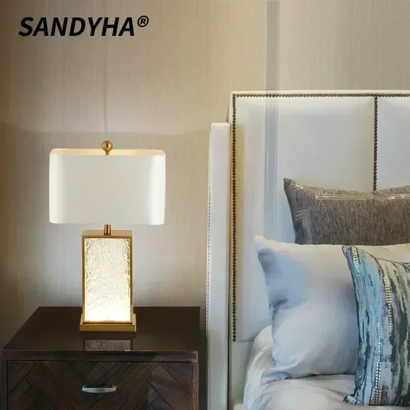 SANDYHA Modern Simplicity Vitreous Floor Lamp Standing LED Light Bedroom Decoration Living Room Study Indoor Lighting Fixtures