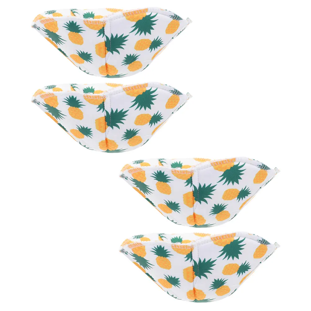 

4pcs Heat Resistant Cozy Microwave Cover Anti-Scald Holder Insulation Cover Hot Bowl Protector Decorative Fruits Pattern Kitchen