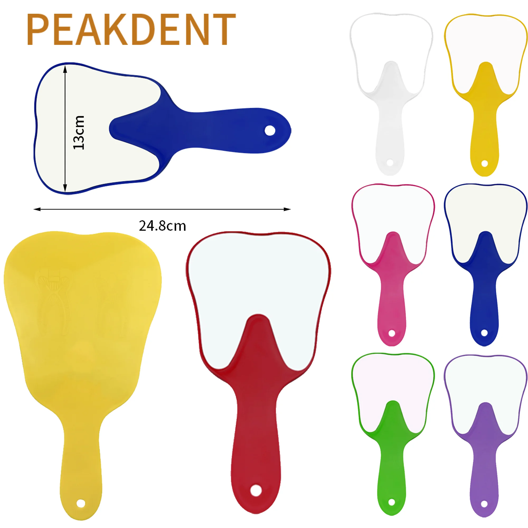 1Pcs Cute Dental Mouth Examination Mirror with Handle Unbreakable Tooth Shape Makeup Mirror Dental Accessories Dentist Gift