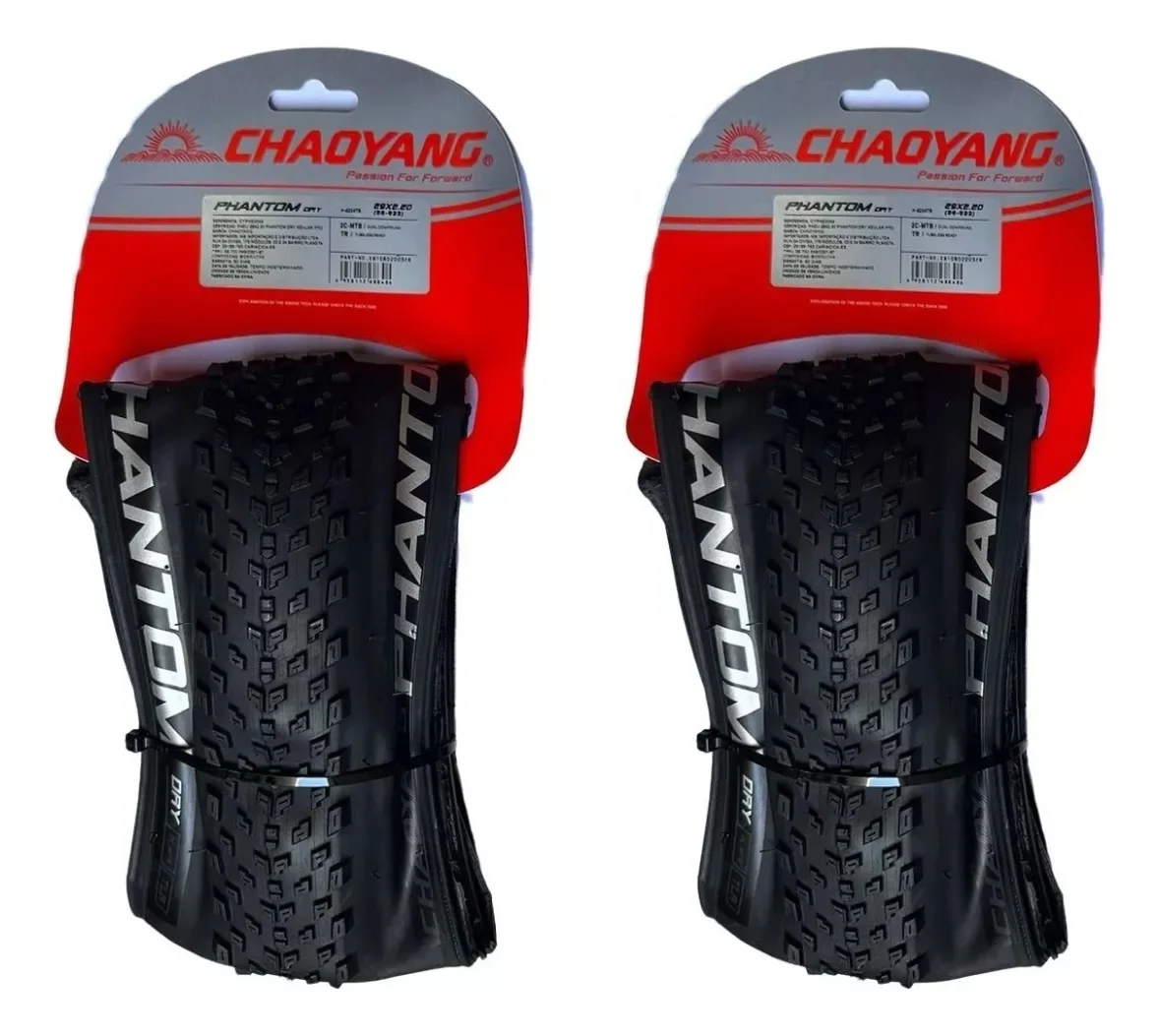 Pair of MTB Tire Chaoyang Phantom Dry 29x2.20 Tubeless Black