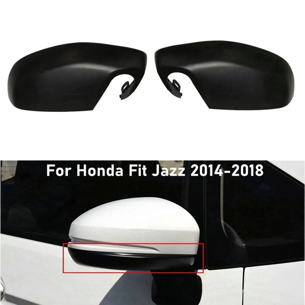 Para Honda Fit Jazz 2014 2015 2016 2017 2018 espejo retrovisor lateral de puerta de coche cubierta inferior exterior tapa accesorios embellecedores de carcasa