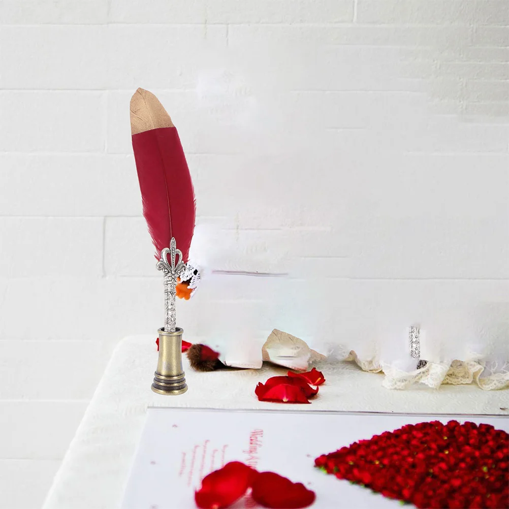 

4Pcs Copper Pen Rest Stand Creative Office Accessories Portable Design for Students and Professionals Pen Holder