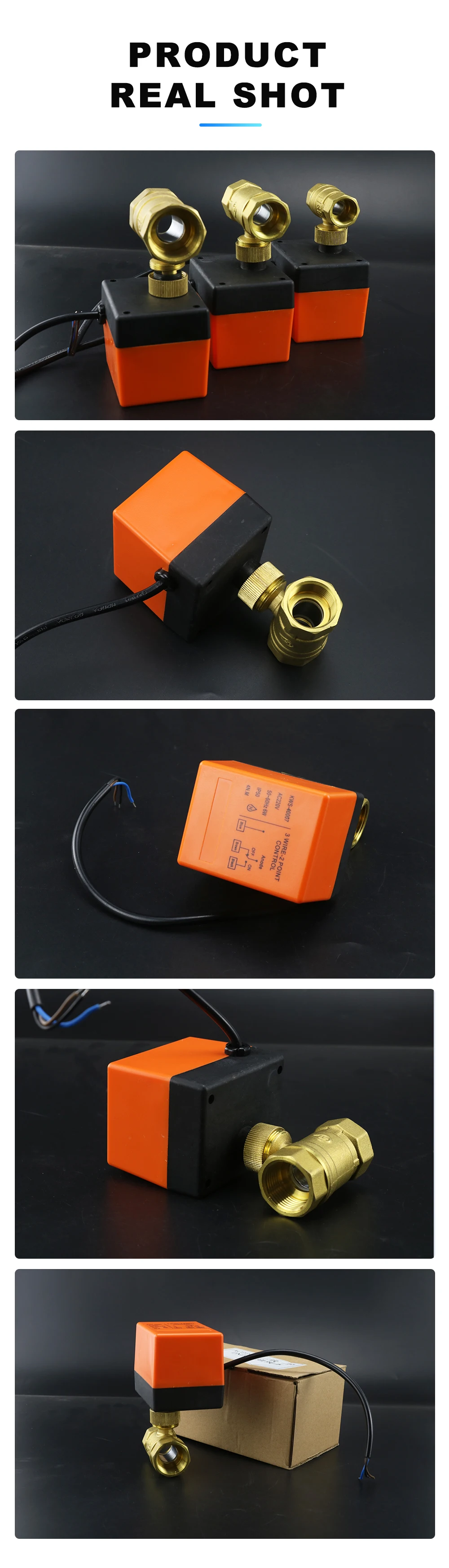 DN15/20/25/32/DN50 AC220V 12V/24V Zwei-wege Messing Elektrische Kugelhahn drei Draht Zwei Control 2-weg Magnetventil 1/2" 3/4" 1" 2" – Detail 9