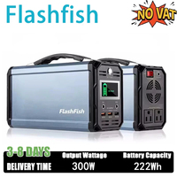 FF Flashfish G300 300W Solar Generator 222Wh Portable Power Station 60000mAh Rechargeable Battery for Outdoor Camping Home