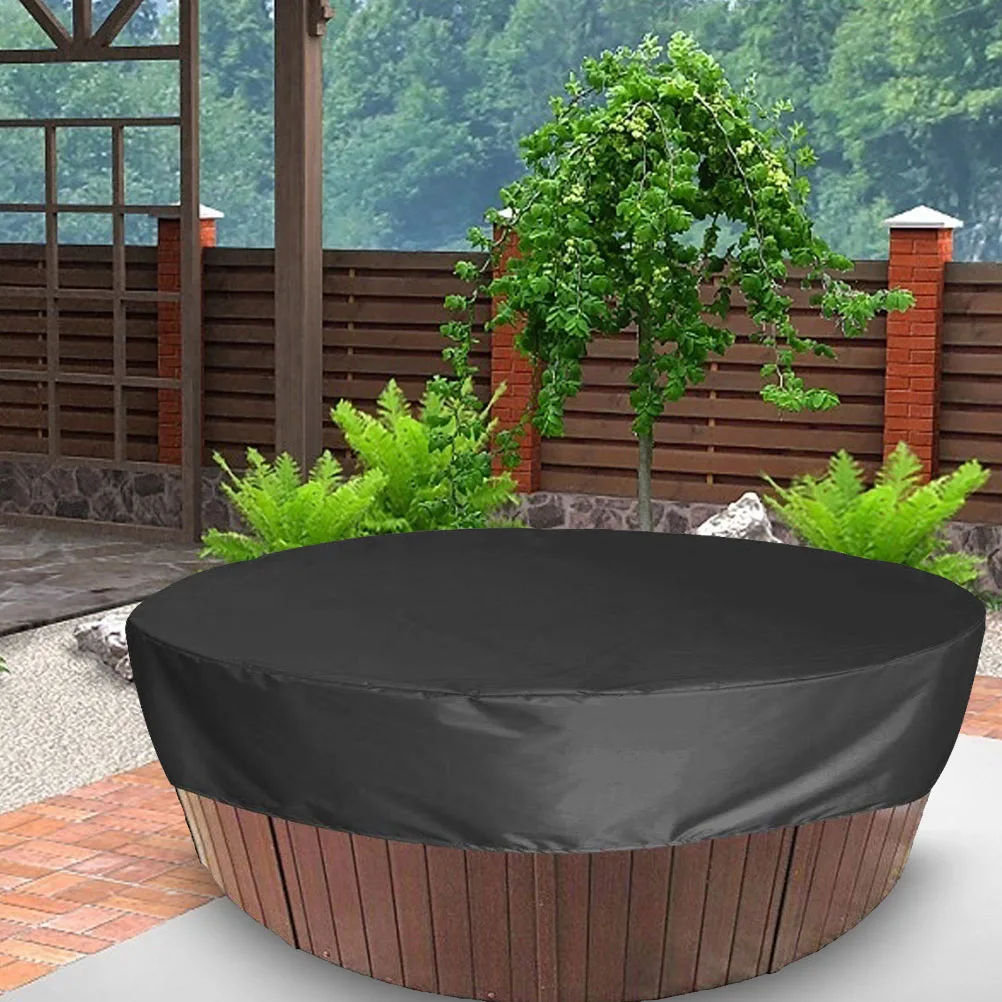 

Полиэстеровая крышка для бассейна, водонепроницаемая, прочная, уличная защита для бассейна для ванны, уменьшает испарение, защита от пыли и мусора