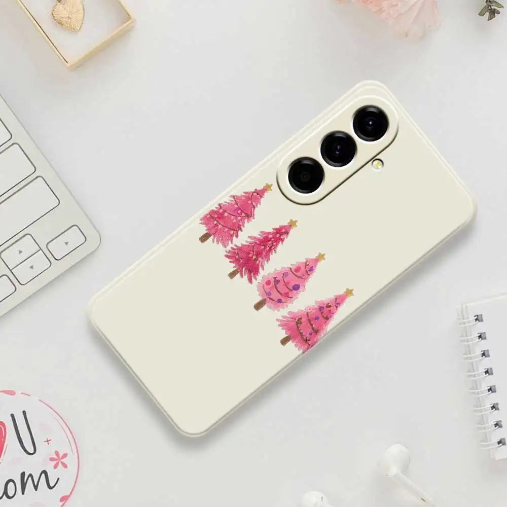 핑크 크리스마스 트리 폰 케이스 삼성 갤럭시 A56 A32 A23 A22 5G A32 A23 4G A55 A54 A53 A52 A51 A35 A34 A31 A25 소프트 커버