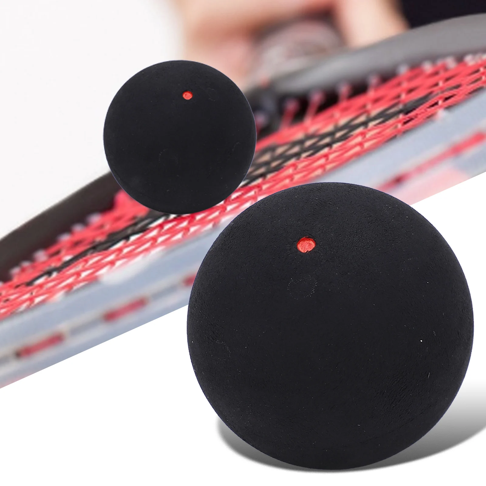 37mm Single Dot Squash Balls Rubber Squash Racket Balls for Beginner Competition TrainingSingle Red Dot(Large Elasticity)