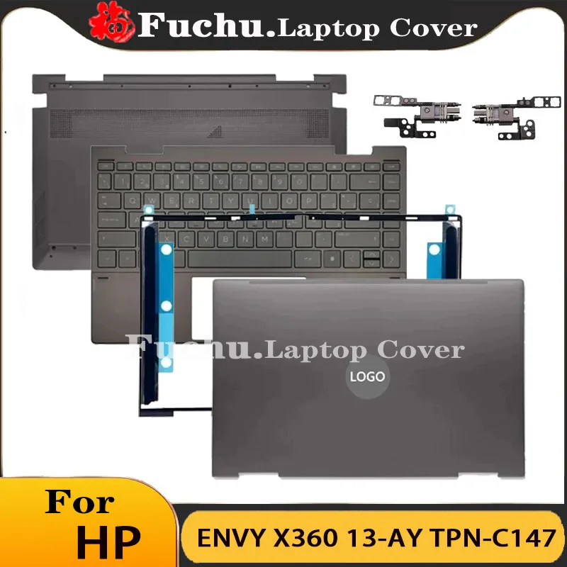 

NEW For HP ENVY X360 13-AY TPN-C147 Laptop LCD Back Cover Front Bezel Upper Palmrest Bottom Base Case Keyboard Hinges